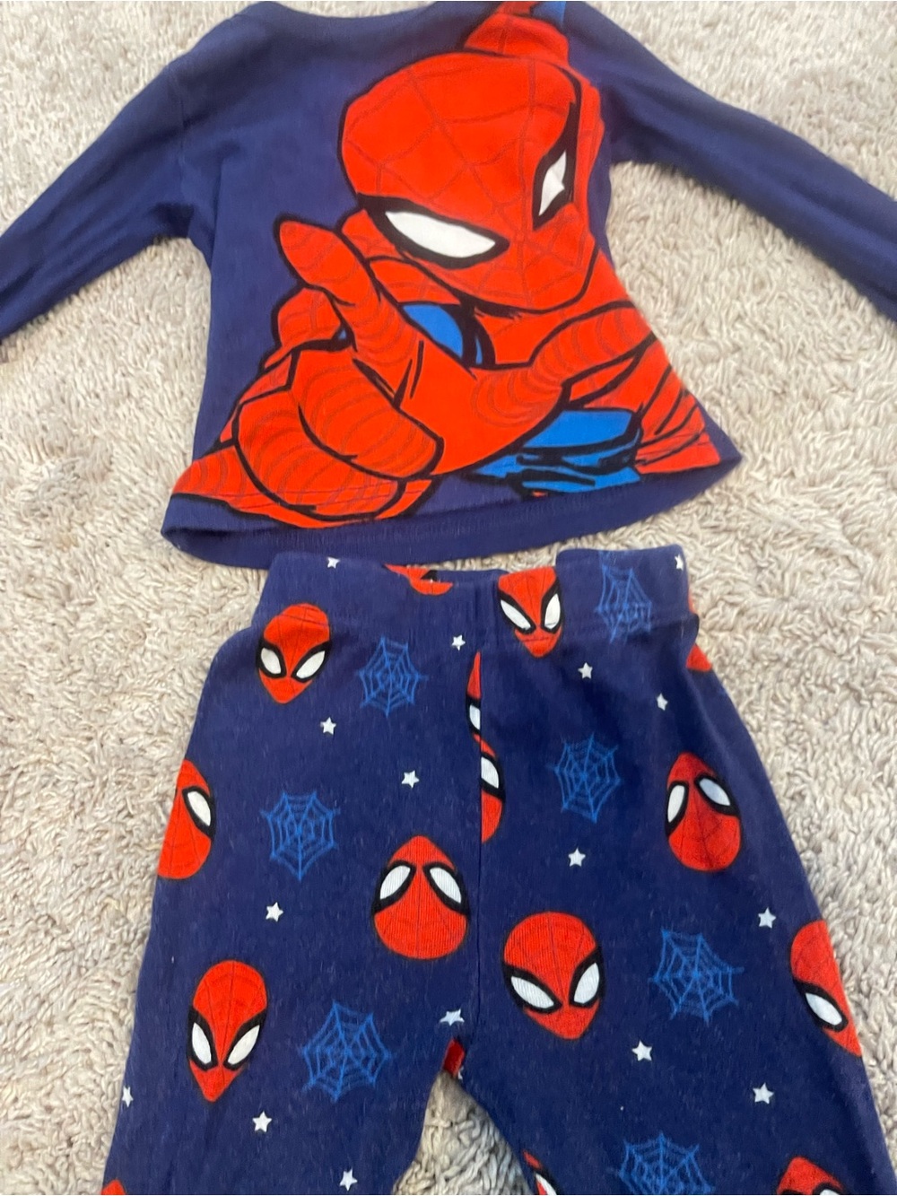 Spiderman Navy and Red Long Sleeve Kids Pajama Set